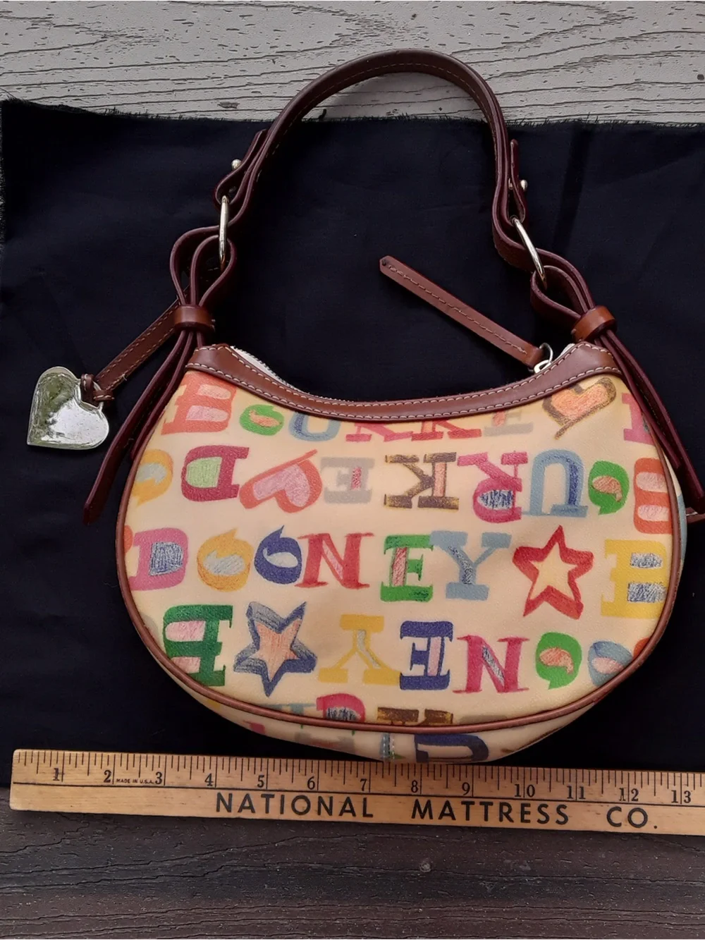 Vintage Dooney & Bourke Y2K Rainbow Doodle Graffiti Mini shoulder Bag